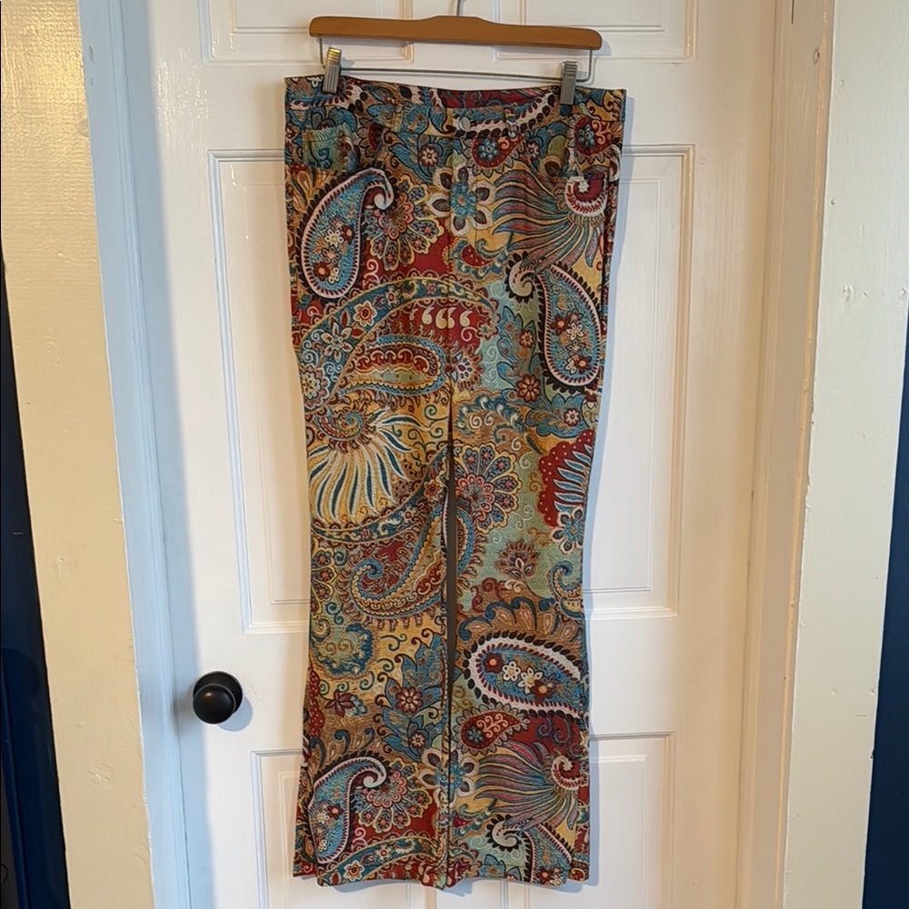 Paisley Print Flared Pants
